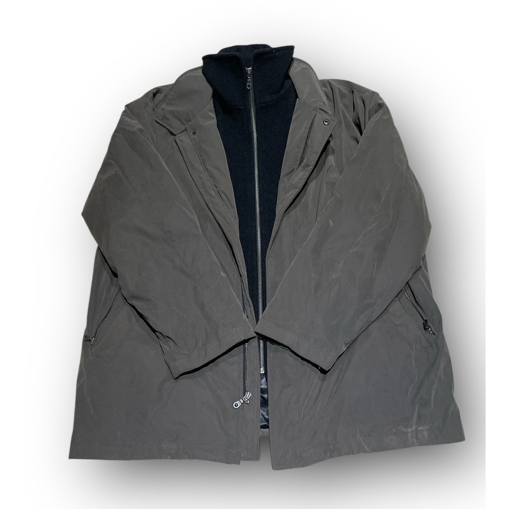 BARACUTA Men's XL‎ Gray Weather Resistant Poly Jacket Quilted Lining Full Zip